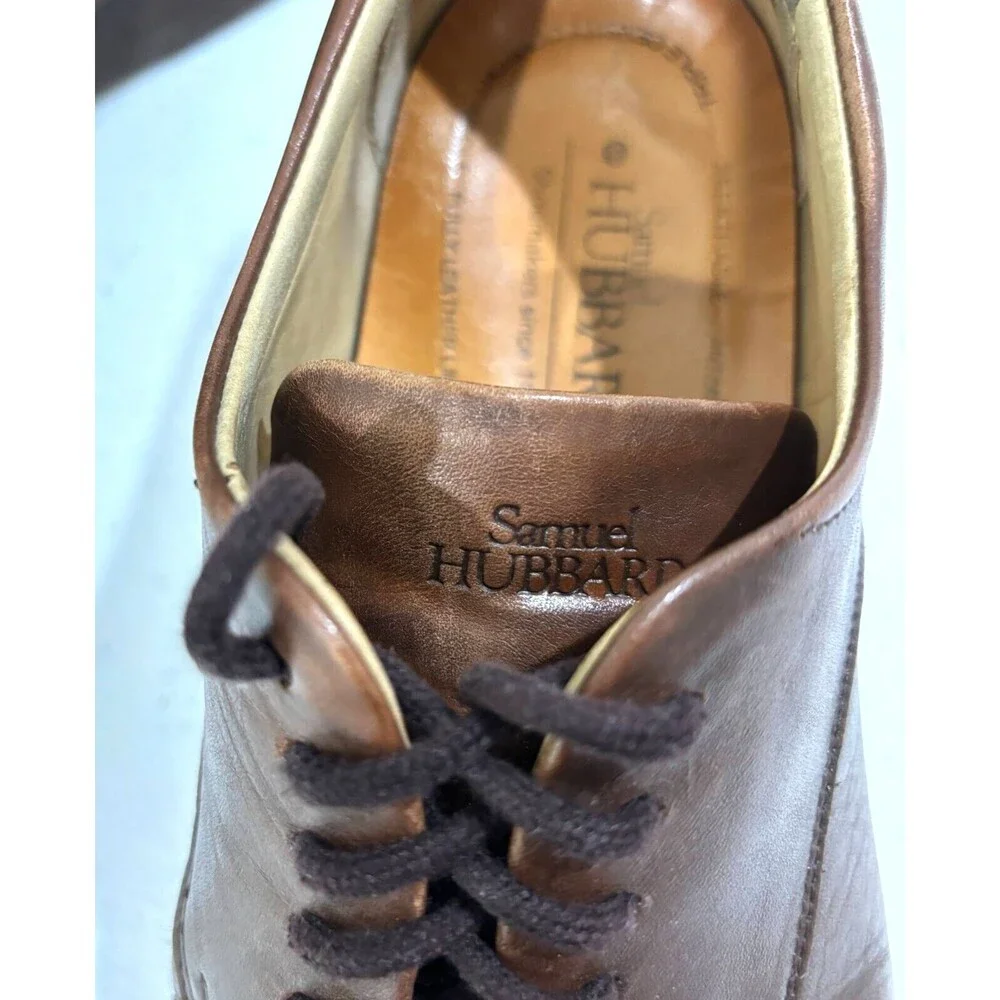 Samuel Hubbard Mens Oxford Shoes 10.5 Founder Chestnut Brown Leather Vibram Sole